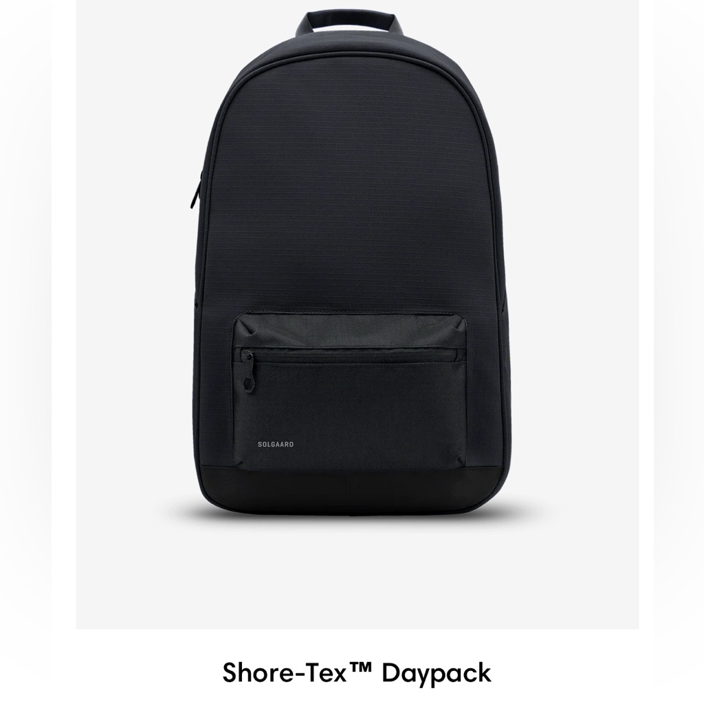Solgaard Black Shore-Tex Recycled Ocean Plastic Backpack Excellent - Like New — image 8 of 8